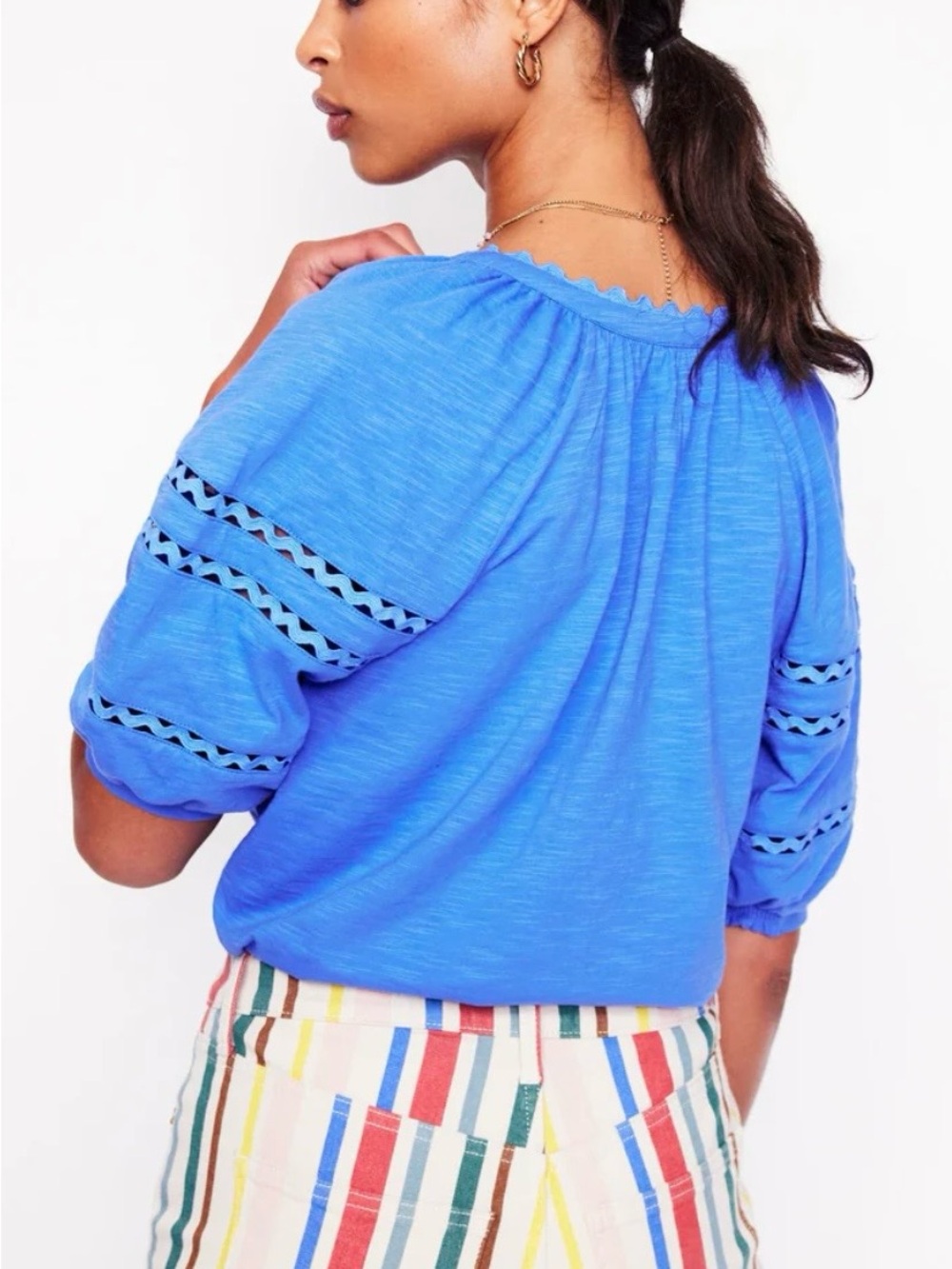 Boden Maisy Rikrak Trim Top - Picture 3 of 9